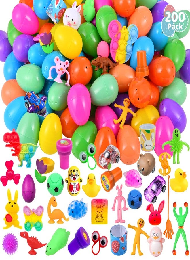 Cherislpy 200 Pack Prefilled Easter Eggs with Mini Novelty Toys Inside Assorted Toys Great for Kids Girls Boys Easter Party Favors Basket Stuffers Eggs Fillers - Image 2